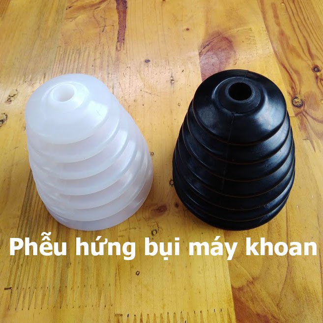 Dụng cụ hứng bụi máy khoan bê tông, phễu chụp hút bụi máy khoan