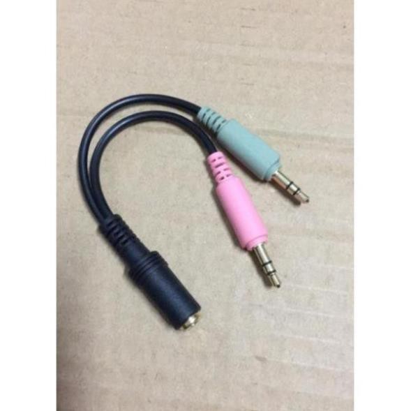 Thiết bị kết nối audio và mic vào máy tính cho tai nghe