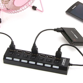 Bộ Chia 7 Cổng Usb 2.0 Có Công Tắc