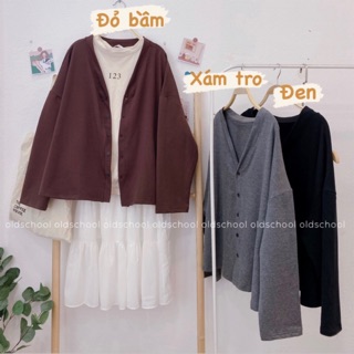 ÁO CARDIGAN NỈ DA CÁ (ảnh thật/sẵn)