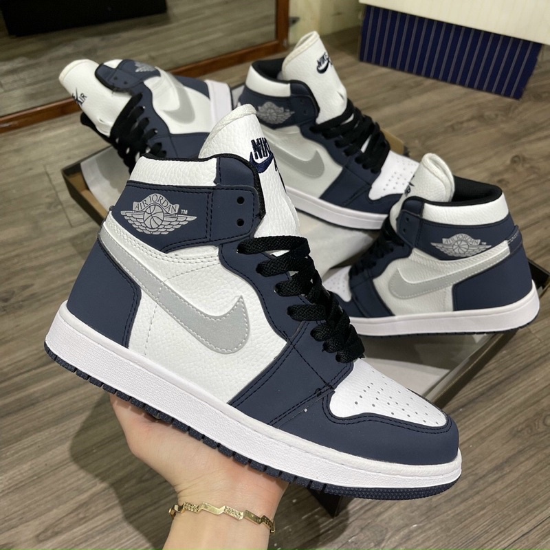 Jordan xanh than móc bạc cao cổ  ,  Giày jd1 11 thể thao nam nữ sneaker Full box