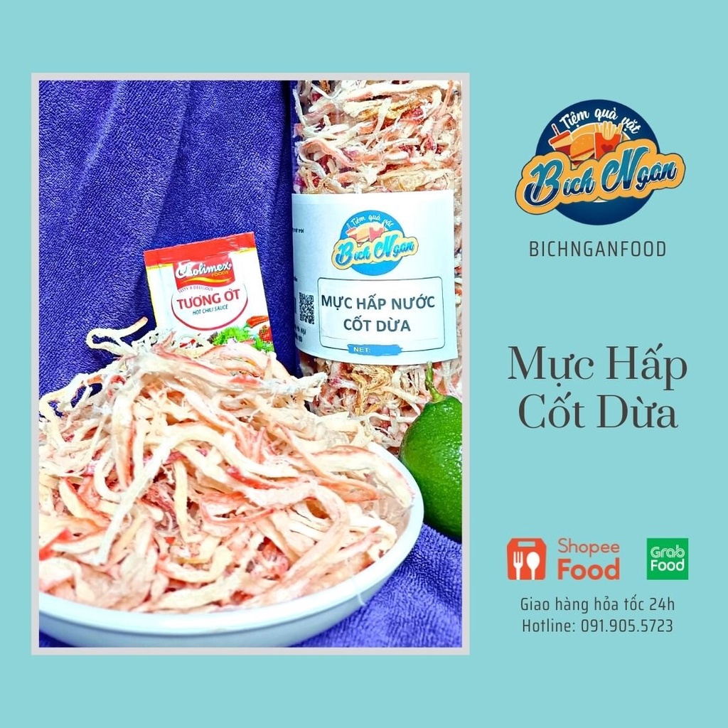 Mực hấp cốt dừa - siêu ngon- gói 100g
