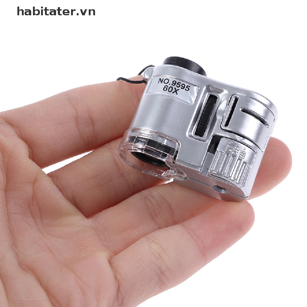 Kính HiểN Vi Mini 60X VớI ĐèN LED Cho Thợ Trang SứC
