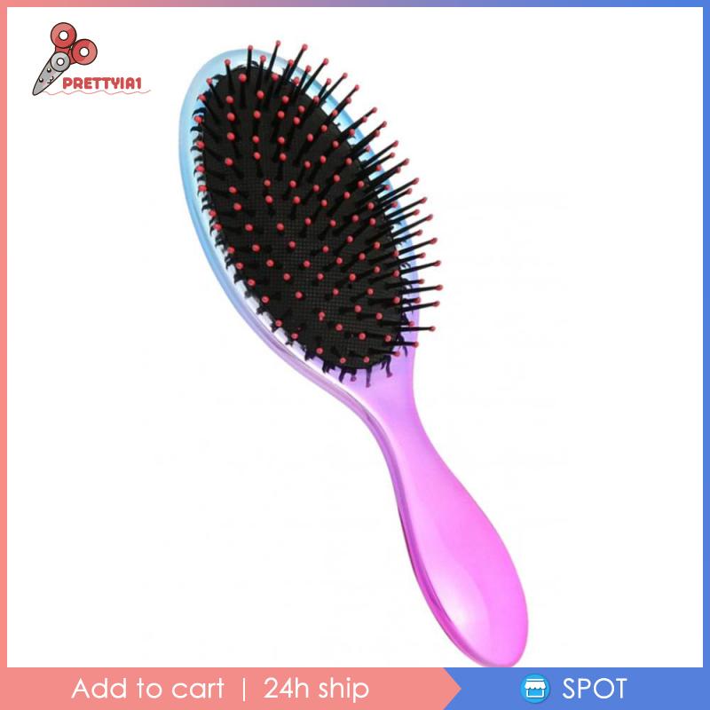 [Prettyia1] Lược Chải Tóc Massage Da Đầu Bằng Cao Su Hình Oval