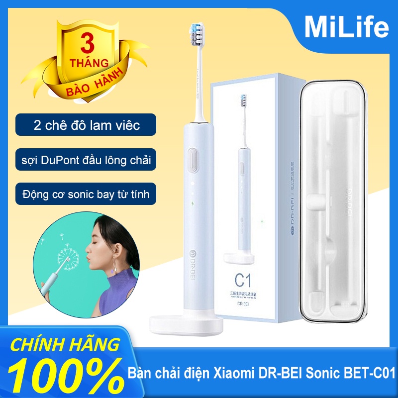 Bàn chải đánh răng điện Xiaomi DrBei BET C01 Chống nước đánh răng cho người lớn trẻ em sạc xịn giá rẻ tốt