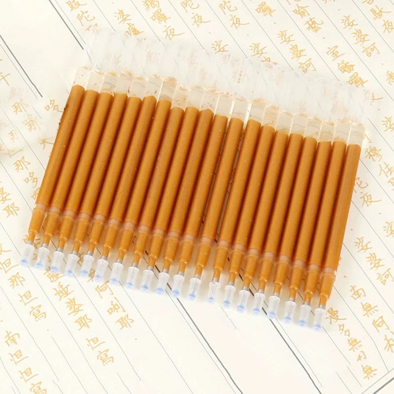 Cọ Viết Chữ Thư Pháp/ Viết Chữ Thư Pháp Hình Trái Tim Bằng Gỗ Đàn Hương Màu Vàng Kim Dùng Trong Trường Học/ Trường Đại Học/ Phật Giáo