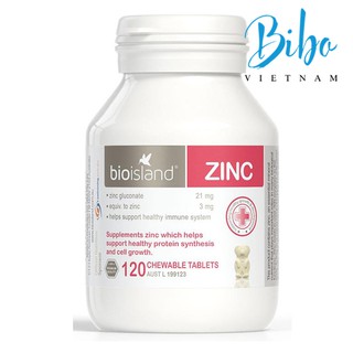 Kẽm Zinc Bio Island mẫu mới 120 viên