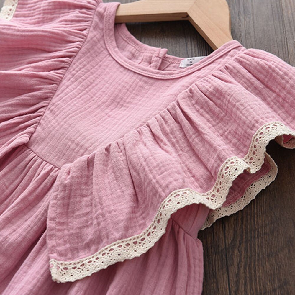 Đầm công chúa BEAR LEADER không tay màu hồng dễ thương thời trang mùa hè cho bé gái