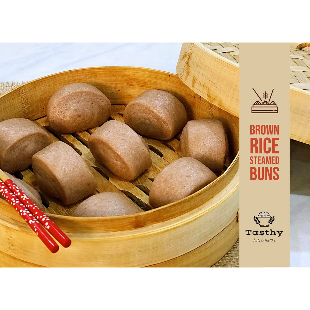 Bánh bao gạo lứt (10 chiếc)