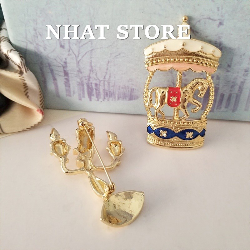 [Tặng 1 kẹp tóc]Ghim cài áo Nhat Store, tag cài áo unisex cổ tích