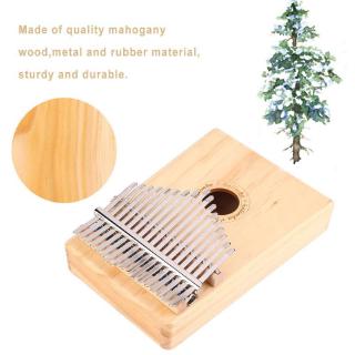 North American Pine Wood Kalimba 17 Keys Thumb Finger Piano Musical Instrument Set Portable
