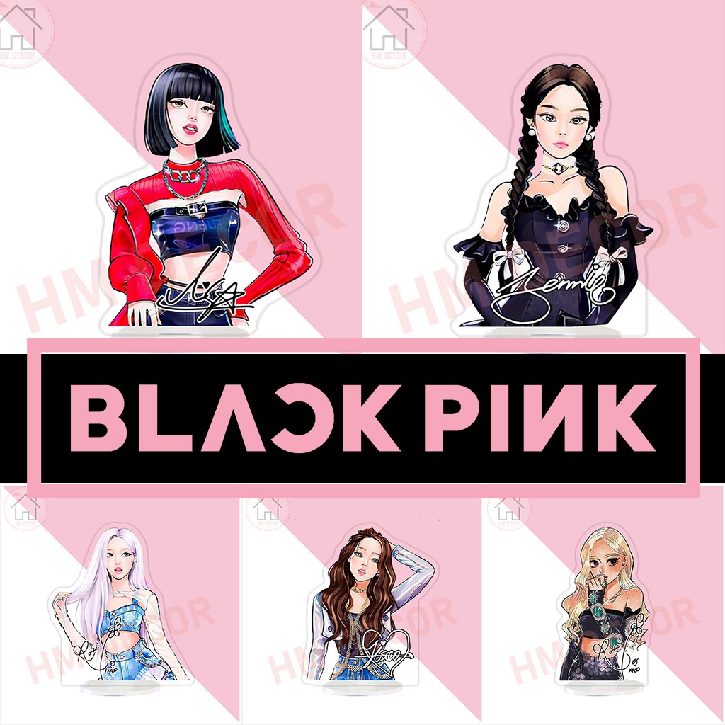 Mô hình standee nhóm nhạc thần tượng blackpink chibi cute dễ thương phụ kiện shop HM Decor