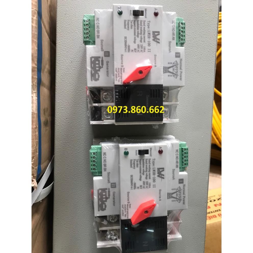 Tủ ATS chuyển nguồn tự động 2 công tơ , mỗi công tơ dùng nửa tháng - ATS 2P 100A -TBĐ