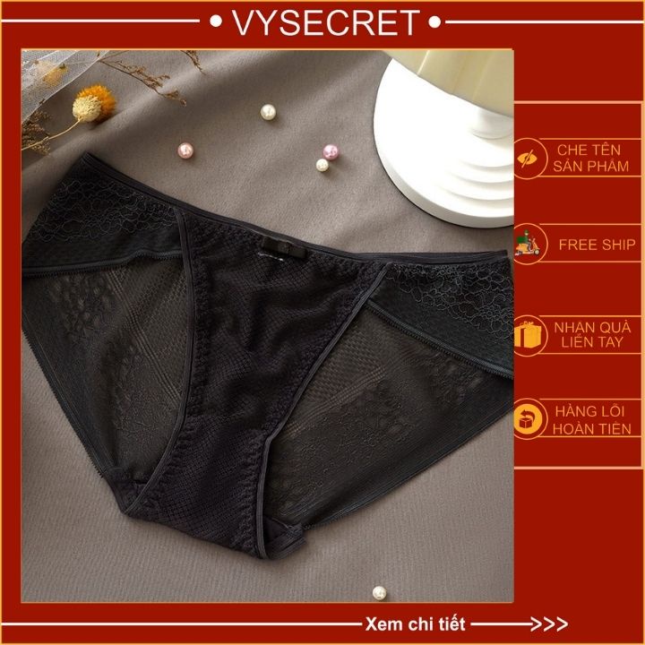 QUẦN LÓT REN SEXY SIÊU ĐẸP QUẦN NỬA MÔNG GỢI CẢM -Quần Ren Sọc Lưng -CẠP LƯỚI VIỀN REN -gợi cảm dành cho nữ C124