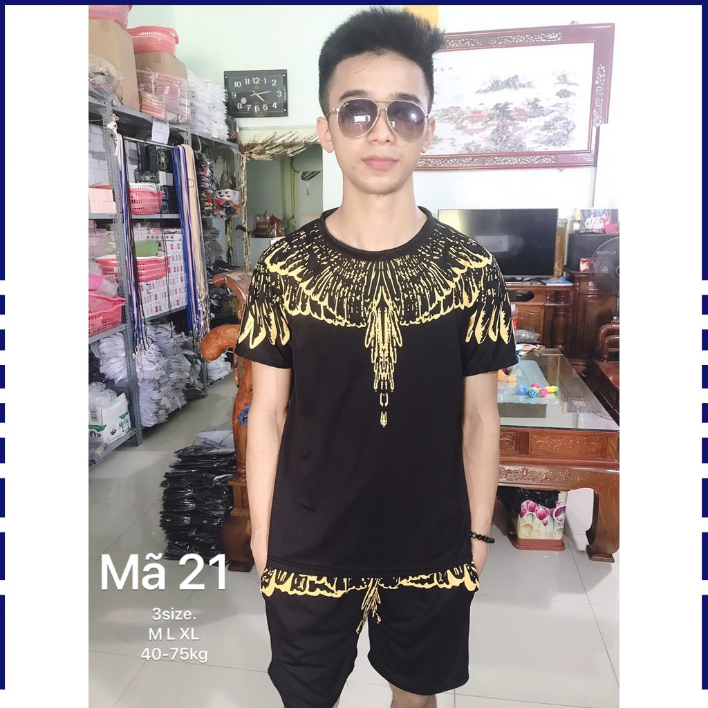 Giảm mạnh - BỘ NAM HÈ 3D CAO CẤP mã 21 ( cánh đại bàng đen )mã 22 ( cánh đại bàng trắng ) convenientshop
