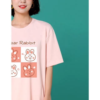 Áo thun Oversize Nam Nữ Thỏ Gấu 4 Ô