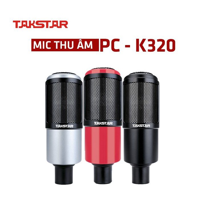 Combo mic thu âm livestream karaoke micro k320 + mixer f4 promax ii MT Max full phụ kiện bảo hành 12 tháng