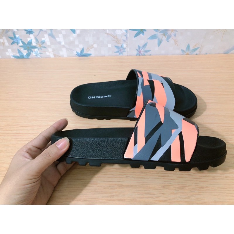 [Mã FASHIONT4MA2 giảm 10K đơn 50K] (Chính Hãng) Dép quai ngang Nam Nữ DuWa hoạ tiết xọc kẽ siêu hot siêu hot 2021QN006