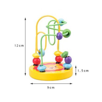 Đồ Chơi Luồn Hạt Gỗ Luồn Hạt Mê Cung Cho Bé Rèn Luyện Kỹ Năng Khéo Léo Kiên Nhẫn