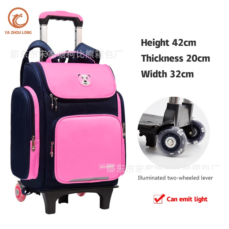 Balo kiểu xe đẩy YAZHOULONG giúp giảm gánh nặng có thể leo cầu thang tiện lợi cho học sinh tiểu học