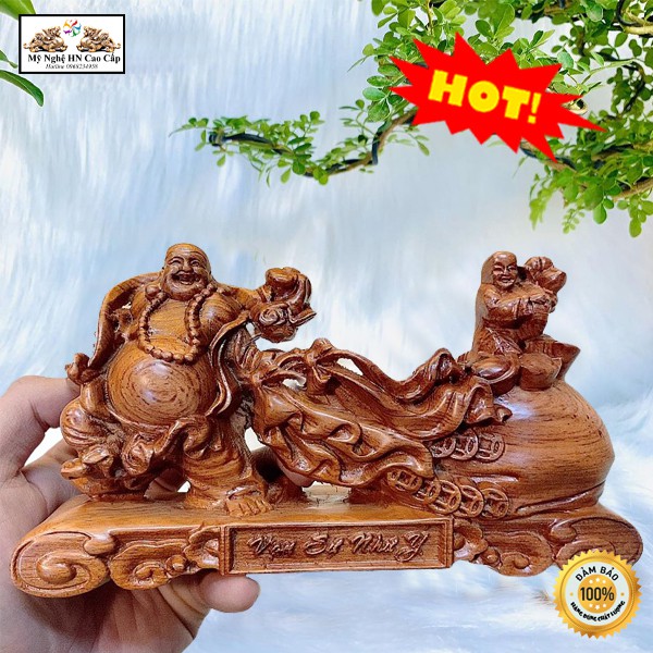 Di lặc kéo bao tiền vạn sự như ý, trang trí ô tô và bàn làm việc.KT 20 x15x5 cm | BigBuy360 - bigbuy360.vn