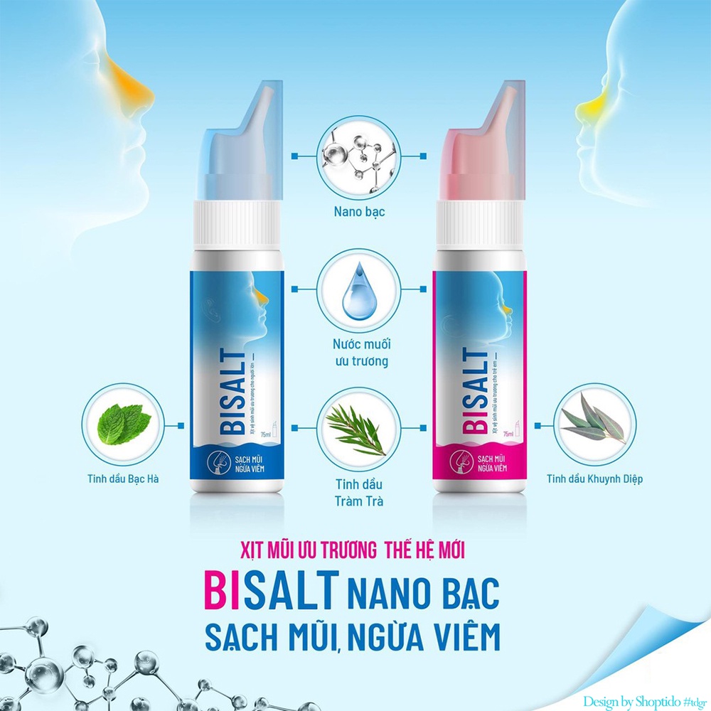 Xịt mũi Bisalt KENTEK PHARMA cho người lớn và trẻ em 75ml NPP Tido88