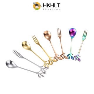 Muỗng Cà Phê Hình Chiếc Lá Bằng Thép Không Gỉ