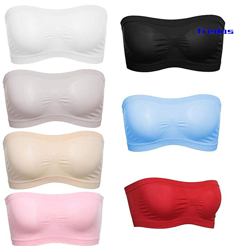 Solid Color Breathable Strapless Hollow Back Bra Sport Top Underwear