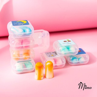 Nút bịt tai chống ồn bằng xốp mềm chống nước màu kẹo ngọt dùng khi học bài, đi ngủ, đi du lịch có hộp nhựa
