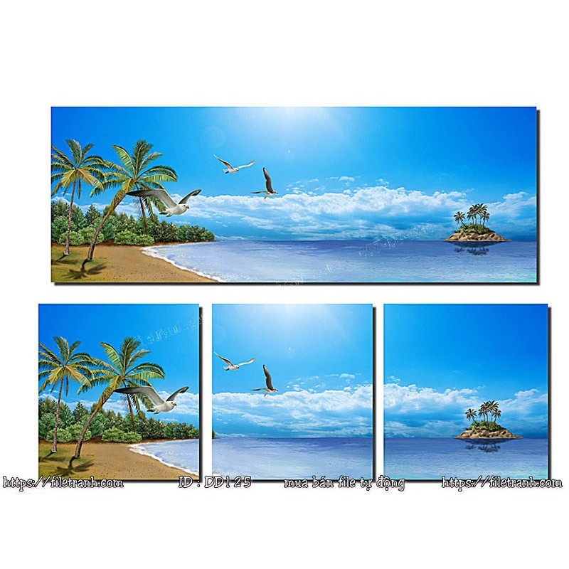 Tranh dán tường 3D biển đại dương, tranh thế giới dưới đại dương