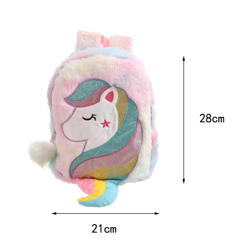 Trẻ Em Sang Trọng Túi Đi Học Hoạt Hình Cầu Vồng Đuôi Ba Lô Ba Lô Công Chúa Nhỏ Ba Lô Kỳ Lân