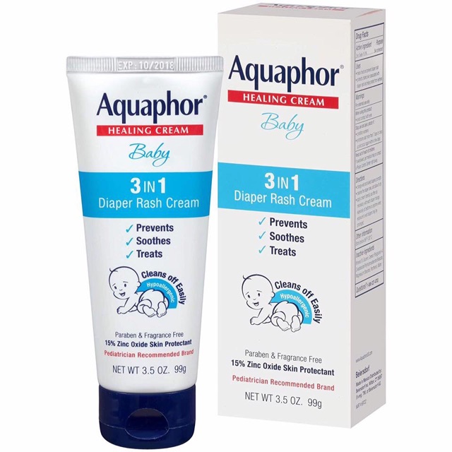 Kem trị hăm tã 3 in 1 Aquaphor Baby Diaper Rash Cream 99g