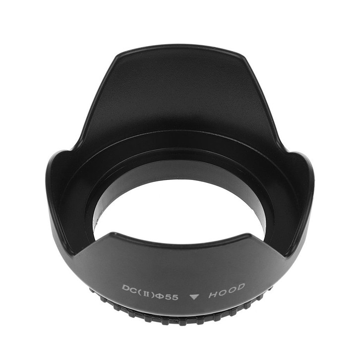 Lens hood loa che nắng hoa sen vặn ren ống kính phi 55mm