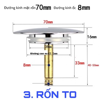 Nút Chặn / Rốn Xi Phông Bồn Tắm