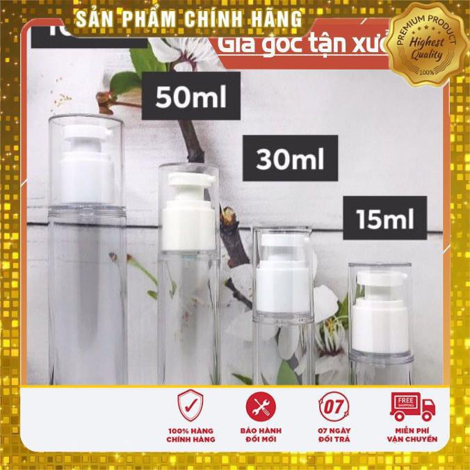 Chai Chiết Mĩ Phẩm ❤ TRÙM SỈ ❤ Chai hút chân không 15ml,30ml,50ml,100ml đựng mỹ phẩm, serum , phụ kiện du lịch