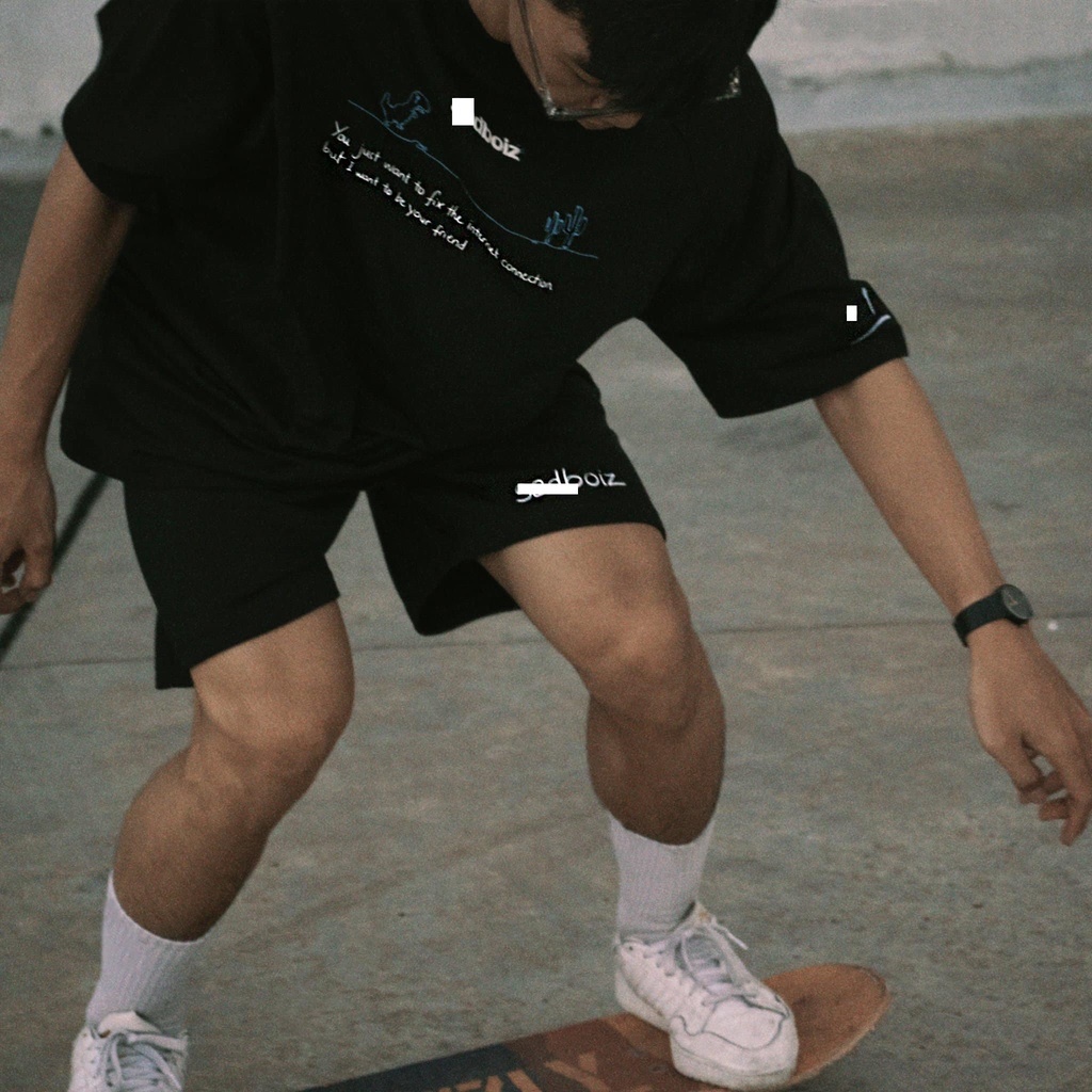 Áo thun Sadboiz DINO logo hình thêu nam nữ áo DINO khủng long full tag sad boiz