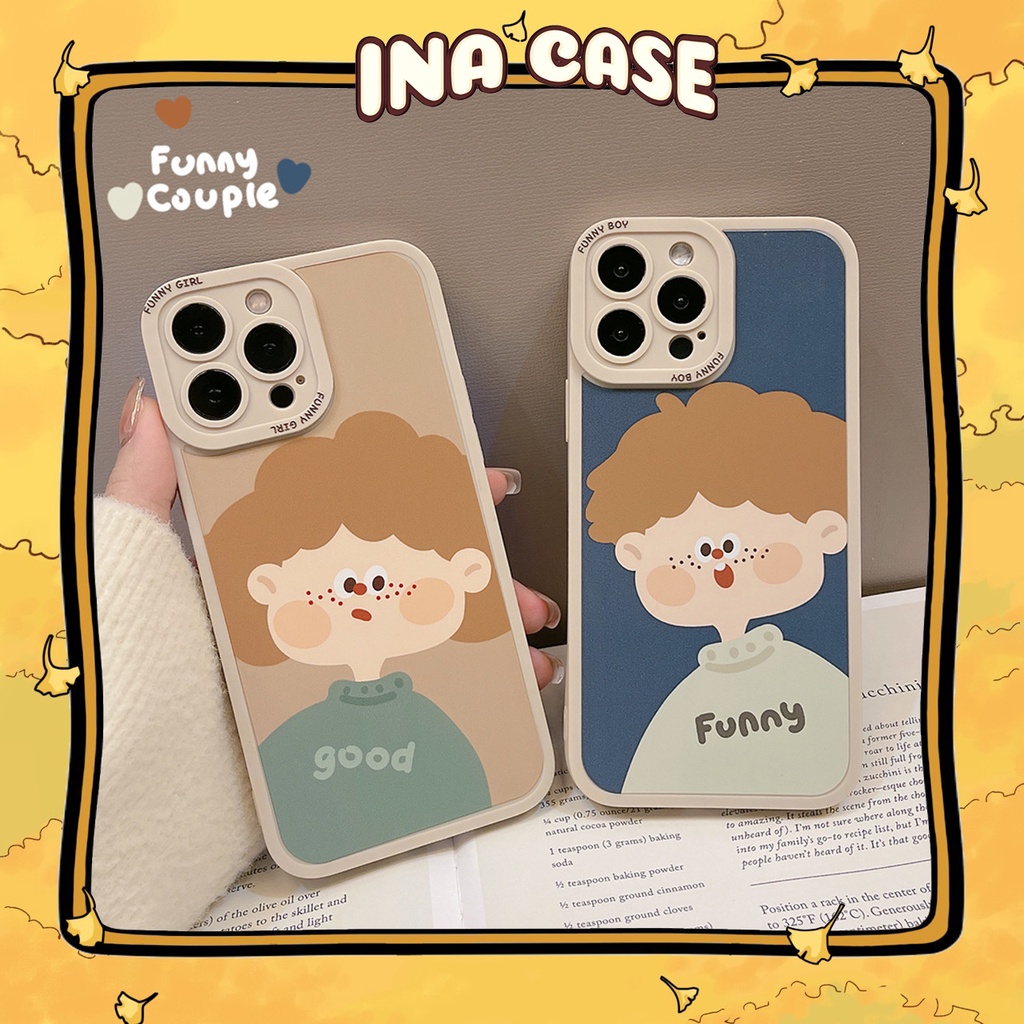 Ốp lưng iphone dẻo cạnh vuông Funny Couple 12/12pro/12promax/7plus/8plus/x/xs/xsmax/11/11promax