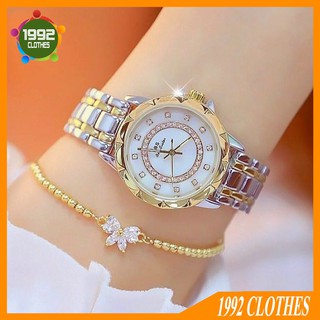 Đồng hồ nữ mặt đính đá cao cấp - đồng hồ nữ bs bee sister dây kim loại mặt đính đá sang trọng - bảo hành 6 tháng
