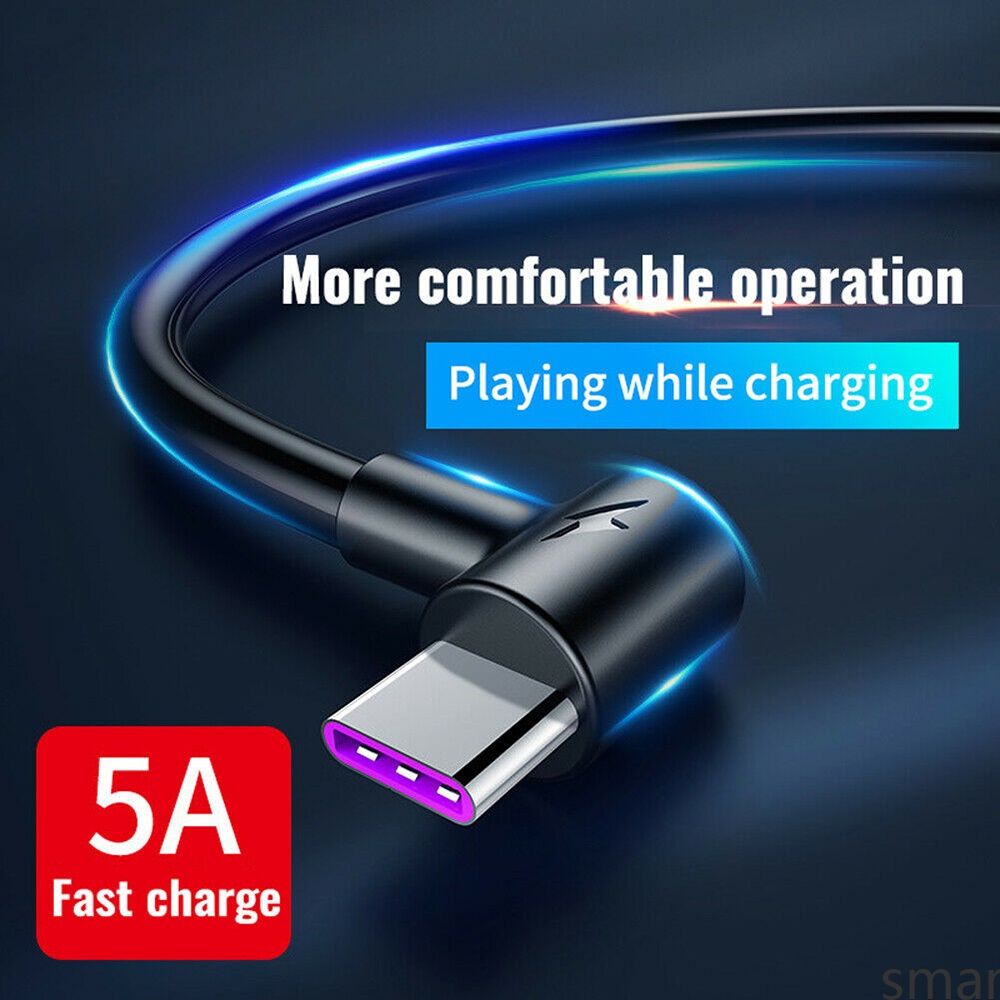 Dây Cáp Sạc Nhanh 5a Usb Type C Cho Huawei P30 Pro Samsung S10 + Smar