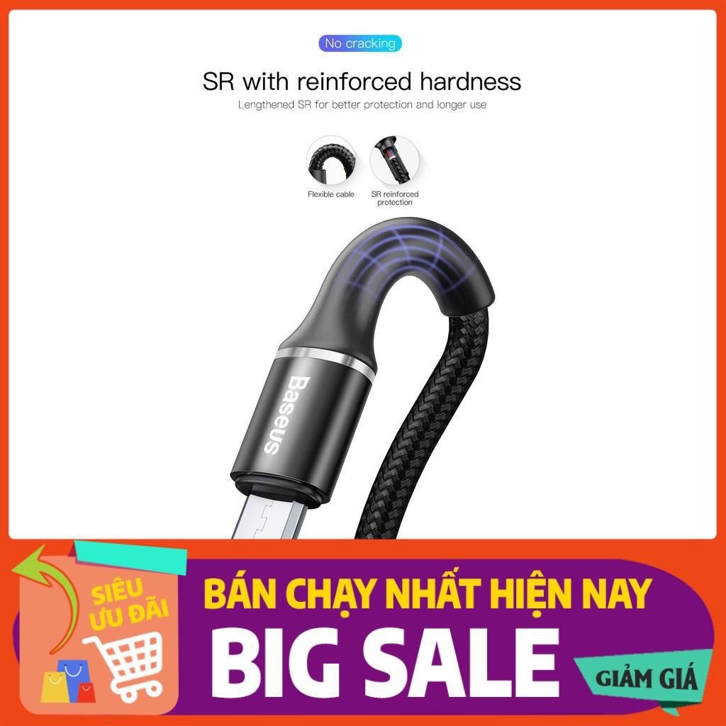 Cáp sạc nhanh BASEUS Halo Data đèn led RGB - Cống Micro USB