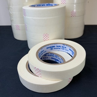 Băng keo giấy trắng, cuộn băng keo hỗ trợ vẽ tranh màu nước, phun sơn màu dài 20m