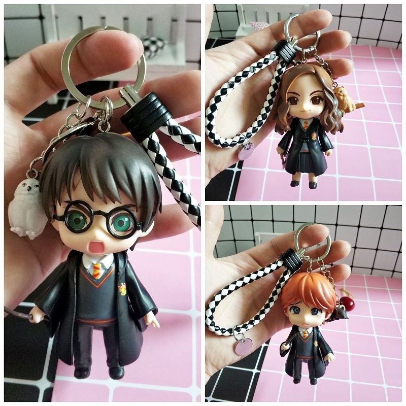 ♛Móc Khóa Mô Hình Nhân Vật Hermin Ron Trong Phim Harry Potter