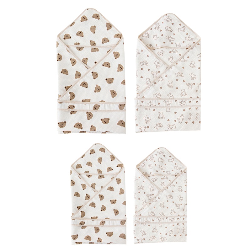 Chăn Quấn Em Bé 3 Lớp Chất Liệu Cotton Nguyên Chất Phong Cách Muslin