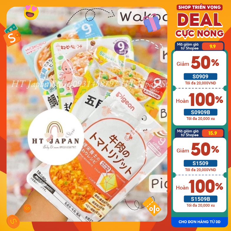 Cháo tươi ăn dặm Wakodo Nhật cho bé 7-9 tháng date mới