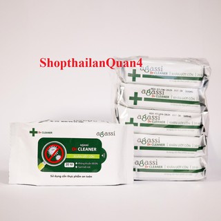 Combo 5 gói khăn ướt cồn diệt khuẩn agassi dr cleaner 20 tờ