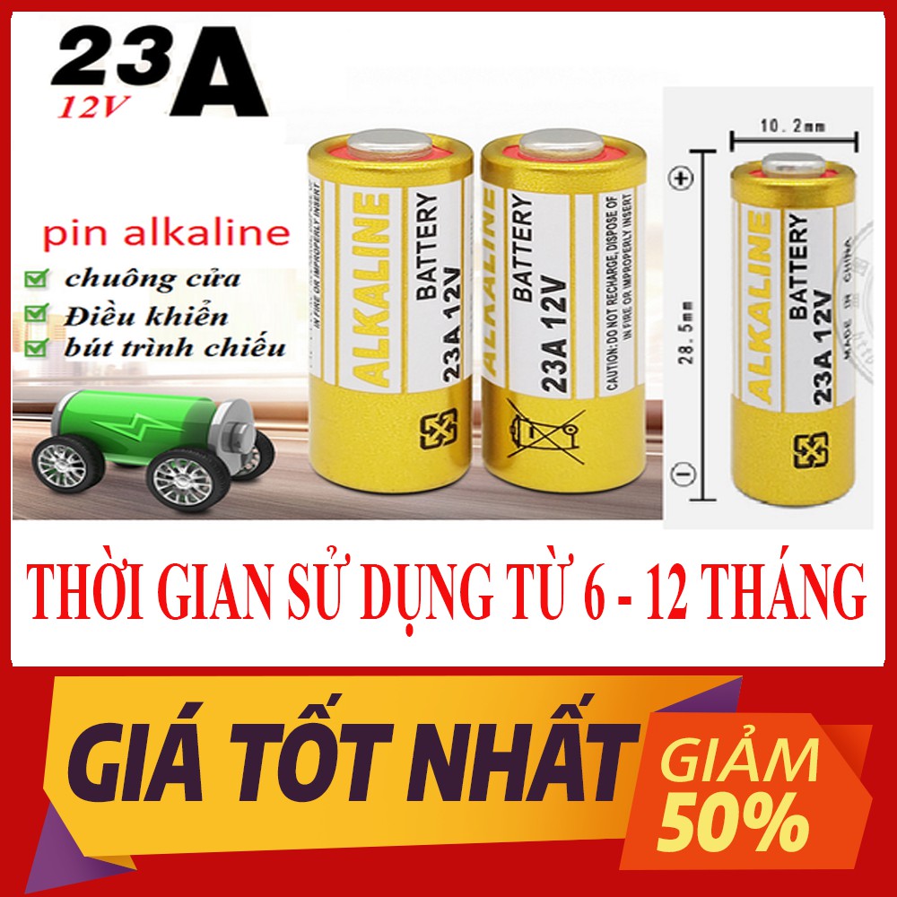 Pin 23A - 12V ALKALINE Chính hãng dùng cho chuông cửa, điều khiển cửa cuốn,