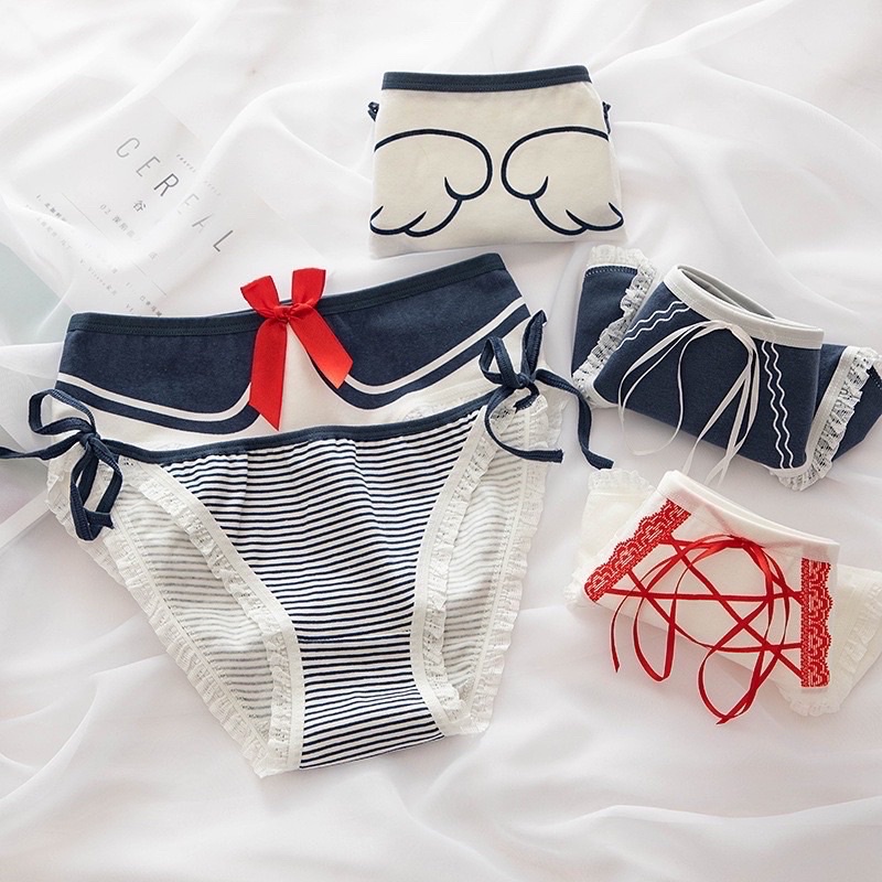 Quần Lót Nữ Cotton Thủy Thủ Mặt Trăng Ngang Eo Thời Trang ( Q510 ) Hàng Loại Đẹp - Moon Underwear