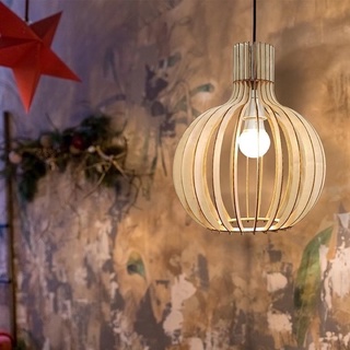 Đèn gỗ trang trí hiện đại hình lục bình D260 kèm bóng