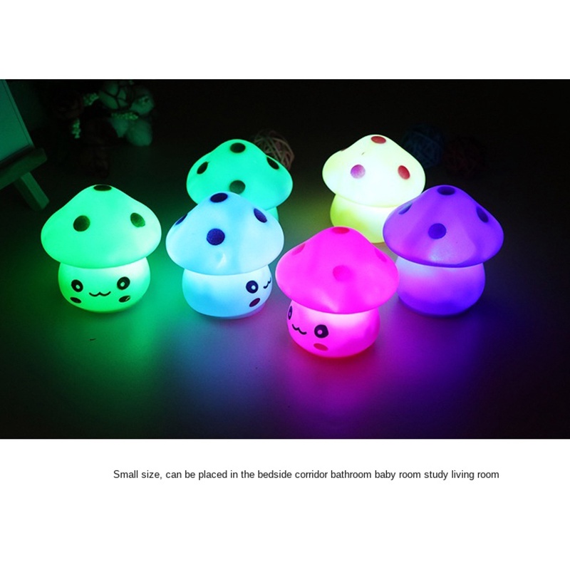 Mới Đèn Ngủ LED Hình Cây Nấm Dễ Thương Cho Bé