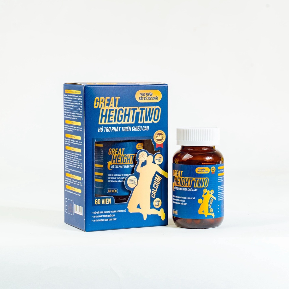 Viên uống hỗ trợ tăng chiều cao cho trẻ GREAT HEIGHT TWO - Hộp 60 Viên